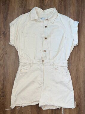 Zara Denim Romper